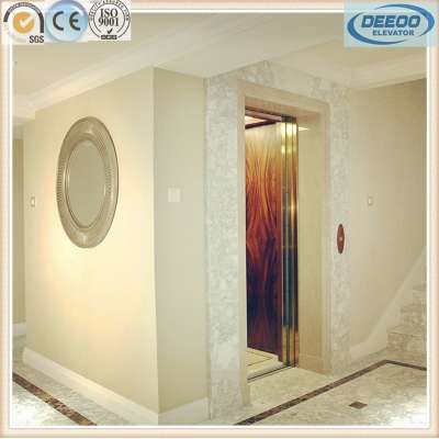 Luxury car decoration, low noise working glass round home elevator for sale